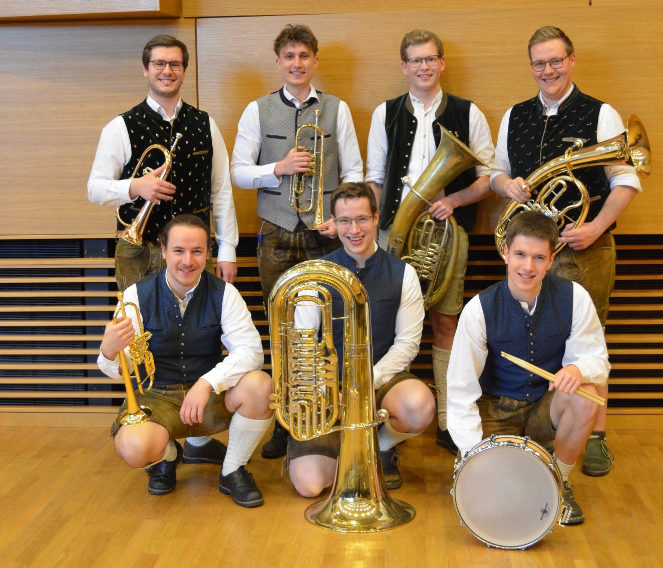 Die sieben Musiker von BlechRegen